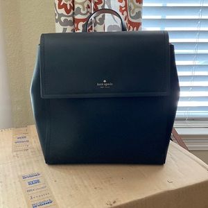 Black Kate spade medium sized leather backpack